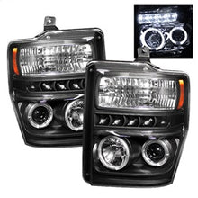 Load image into Gallery viewer, Ford-F250350450-Super-Duty-08-10-Projector-Headlights-Led-Halo-Led-Blk-Pro-Yd-Fs08-Hl-Bk