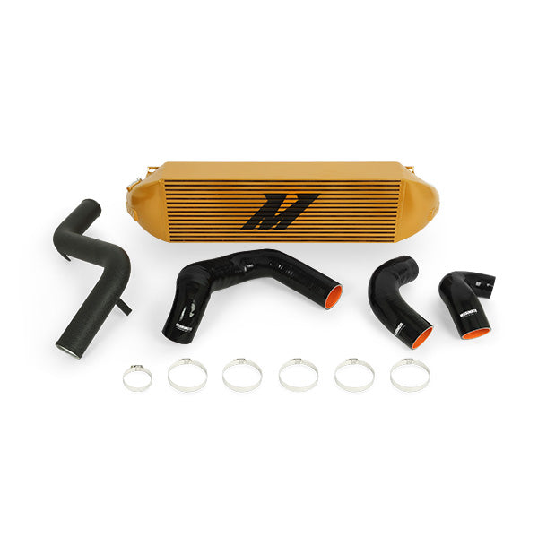 Ford-Focus-St-Intercooler-Kit,-2013-2018,-Gold-Cooler,-Black-Pipes