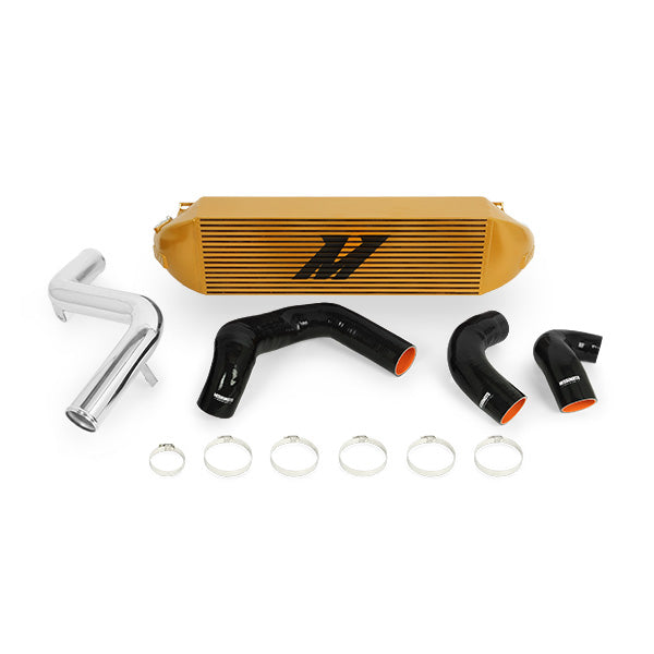 Ford-Focus-St-Intercooler-Kit,-2013-2018,-Gold-Cooler,-Polished-Pipes