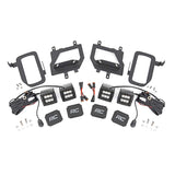 Rough Country 70833 Ford LED Fog Light Kit Black Series w/ Flood Beam 15-19 F-150