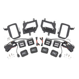 Rough Country 70832 Ford LED Fog Light Kit Black Series w/ Spot Beam 15-19 F-150