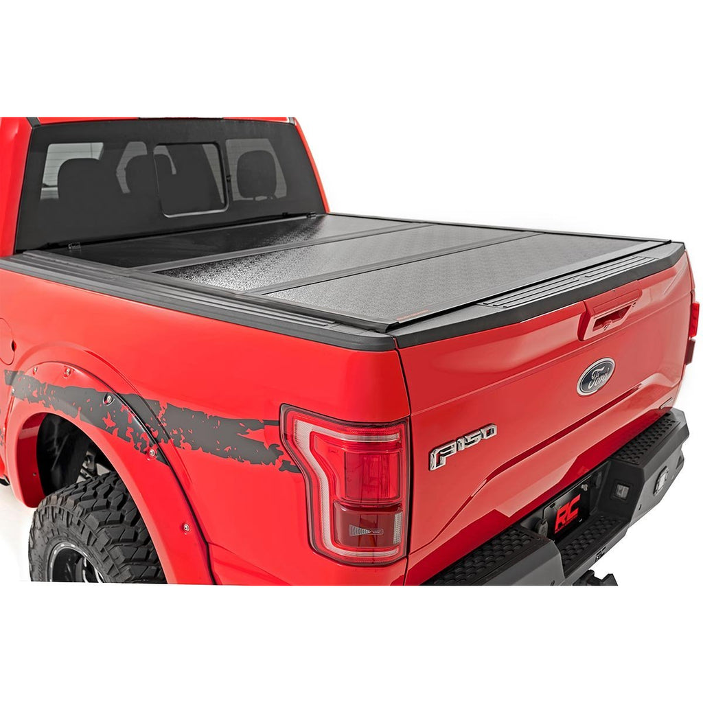 Ford-Low-Profile-Hard-Tri-Fold-Tonneau-Cover-19-20-Ranger-5-Foot-Bed-Rough-Country