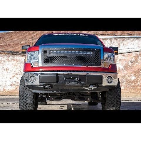 Ford-Mesh-Grille-W30-Inch-Dual-Row-Black-Series-Led-WAmber-Drl-09-14-F-150-Rough-Country