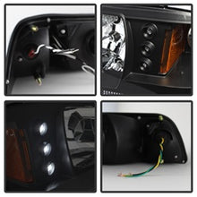 Load image into Gallery viewer, Ford-Mustang-87-93-1Pc-Led-(Replaceable-Leds)Crystal-Headlights-Black-Hd-Yd-Fm87-1Pc-Led-Bk