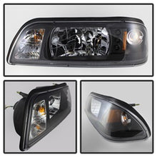 Load image into Gallery viewer, Ford-Mustang-87-93-1Pc-Led-(Replaceable-Leds)Crystal-Headlights-Black-Hd-Yd-Fm87-1Pc-Led-Bk