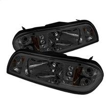 Load image into Gallery viewer, Ford-Mustang-87-93-1Pc-Led-(Replaceable-Leds)Crystal-Headlights-Black-Hd-Yd-Fm87-1Pc-Led-Sm