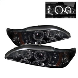Ford-Mustang-94-98-1Pc-Projector-Led-Halo-Amber-Reflctr-Led-Smk-Pro-Yd-Fm94-1Pc-Am-Smc