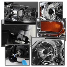 Load image into Gallery viewer, Ford-Mustang-99-04-Projector-Headlights-Led-Halo-Chrome-High-H1-Low-H1-Pro-Yd-Fm99-1Pc-Am-C