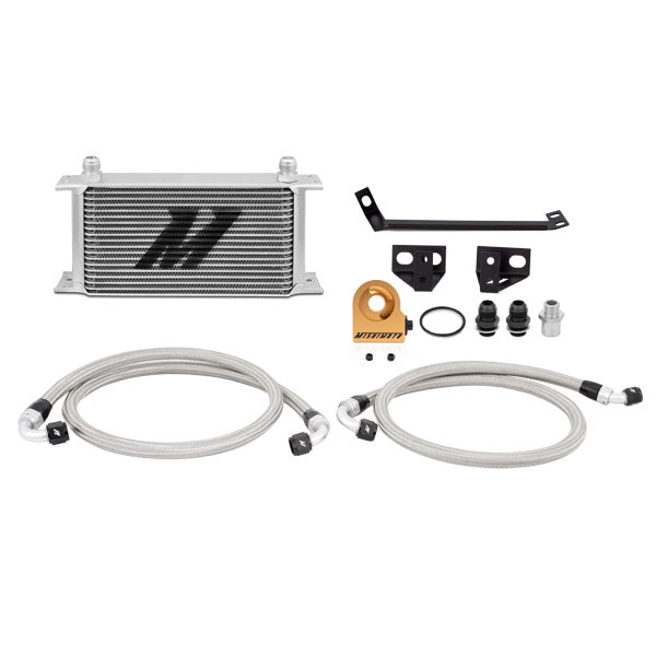 Ford-Mustang-Ecoboost-Thermostatic-Oil-Cooler-Kit,-2015-2017,-Silver