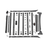 Rough Country 51022 Ford Roof Rack System w/Front and Rear Facing LEDs and 40 Inch Single Row Black Series Light Bar 15-18 Ford F-150