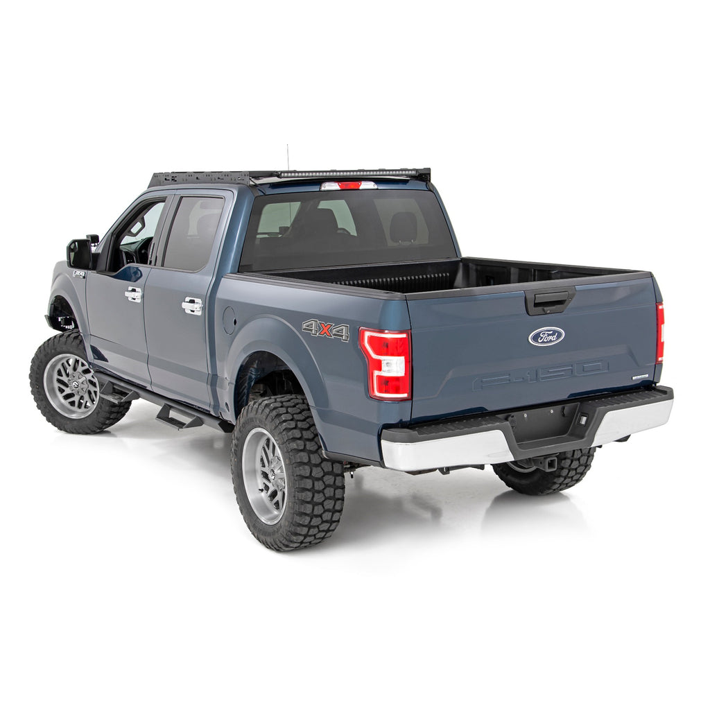 Ford-Roof-Rack-System-WFront-Facing-40-Inch-Single-Row-Black-Series-Led-Light-Bar-15-18-Ford-F-150-2Wd4Wd-Rough-Country