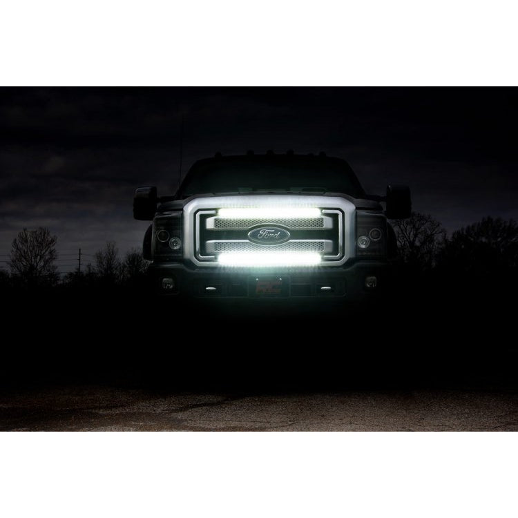 Ford-Super-Duty-30-Inch-Black-Series-Cree-Led-Grille-Kit-WCool-White-Drl-(Single)-Rough-Country