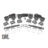 Rough Country 70700DRLA Ford Triple LED Fog Light Kit Black Series w/Amber DRL 17-19 F-150 Raptor