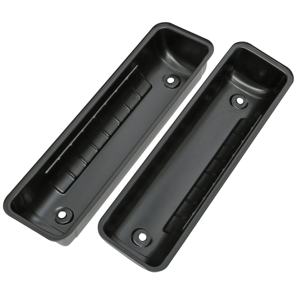 Ford-Y-Block-(56-62)-Steel-Valve-Covers;-Reproduction-Style--Black-Finish