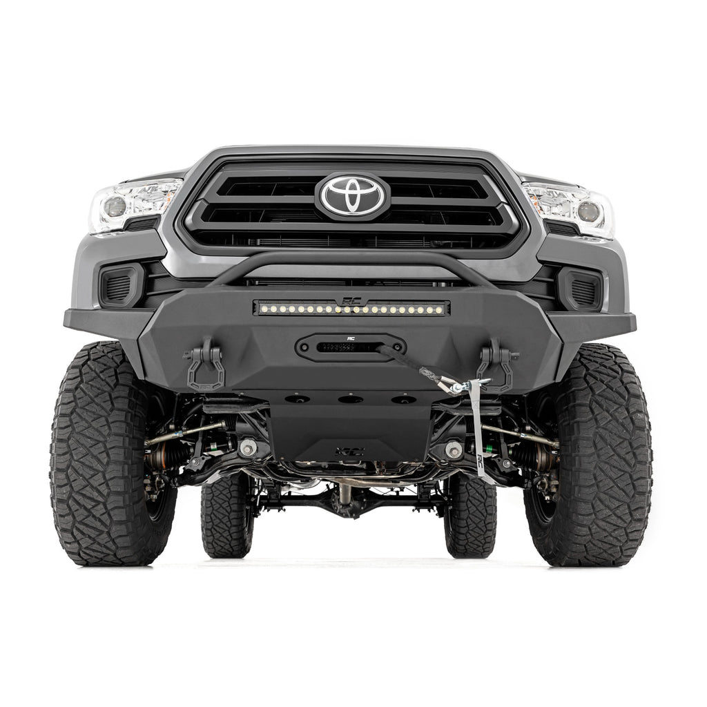 Front-Bumper-High-Clearance-9500-Lb-Pro-Series-Winch-Synthetic-Rope-16-22-Toyota-Tacoma-Rough-Country