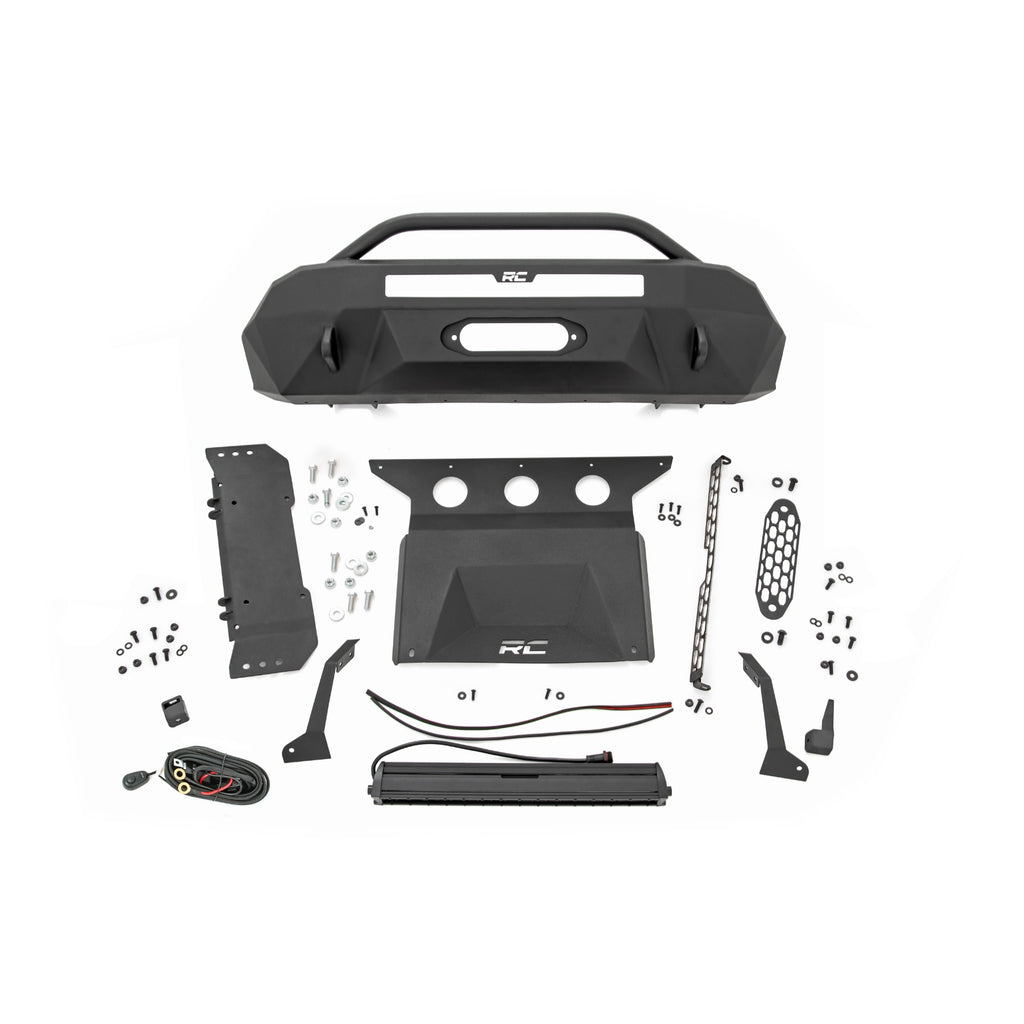 Front-Bumper-Hybrid-With-20-Inch-Led-Light-Bar-16-22-Toyota-Tacoma-2Wd4Wd-Rough-Country