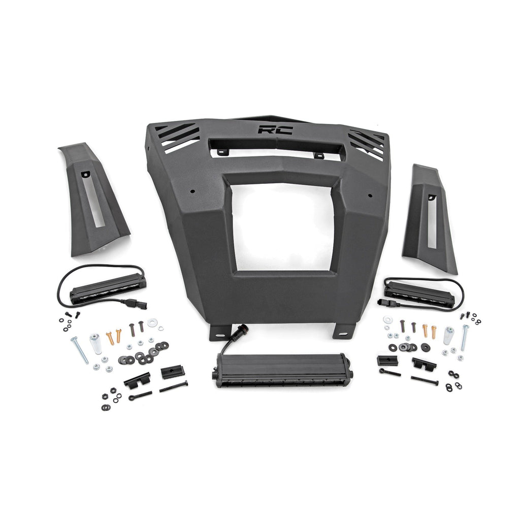 Front-Bumper-With-12-Inch-And-6-Inch-Pair-Combo-16-22-Can-Am-Defender-Rough-Country