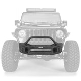 Go Rhino 331101T Rockline Winch-Ready Front Stubby Bumper With Overrider For Jeep