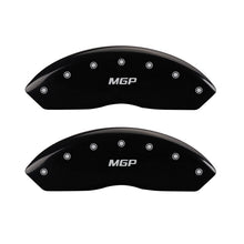 Load image into Gallery viewer, Front-Set-2-Caliper-Covers-Engraved-Front--Black-Finish-Silver-Ch