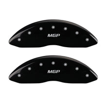 Load image into Gallery viewer, Front-Set-2-Caliper-Covers-Engraved-Front--Black-Finish-Silver-Ch