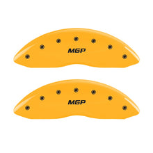 Load image into Gallery viewer, Front-Set-2-Caliper-Covers-Engraved-Front--Yellow-Finish-Black-Ch