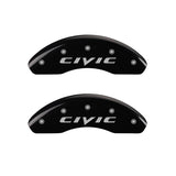 MGP 20143FCIVBK Front Set of 2: Black finish, Silver Honda Civic (2015)