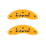 MGP 20212FCIVYL Front Set of 2: Yellow finish, Black Honda Civic (2015)