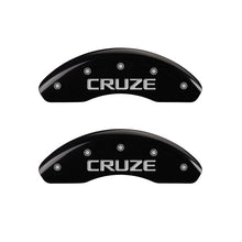 Load image into Gallery viewer, Front-Set-2-Caliper-Covers-Engraved-Front-Cruze-Black-Powder-Coat-Finish-Sil
