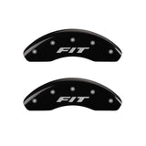 MGP 20208FFITBK Front Set of 2: Black finish, Silver Fit (Front Only)