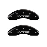 MGP 20212FIVTBK Front Set of 2: Black finish, Silver i-Vtec