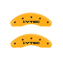 Load image into Gallery viewer, Front-Set-2-Caliper-Covers-Engraved-Front-I-Vtec-Yellow-Finish-Black-Ch