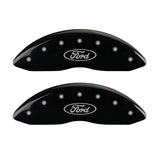 MGP 10234FFRDBK Front Set of 2: Black finish, Silver Ford Oval Logo
