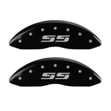 MGP 14238FSS3BK Front Set of 2: Black finish, Silver SS (Silverado)