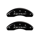 MGP 14213FSNCBK Front Set of 2: Black finish, Silver Sonic