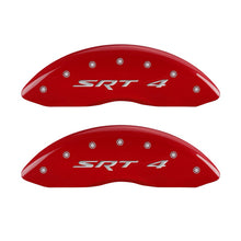 Load image into Gallery viewer, Front-Set-2-Caliper-Covers-Engraved-Front-Srt4-Red-Finish-Silver-Ch