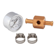 Load image into Gallery viewer, Fuel-Block-With-0-15-Psi-Fuel-Pressure-Gauge
