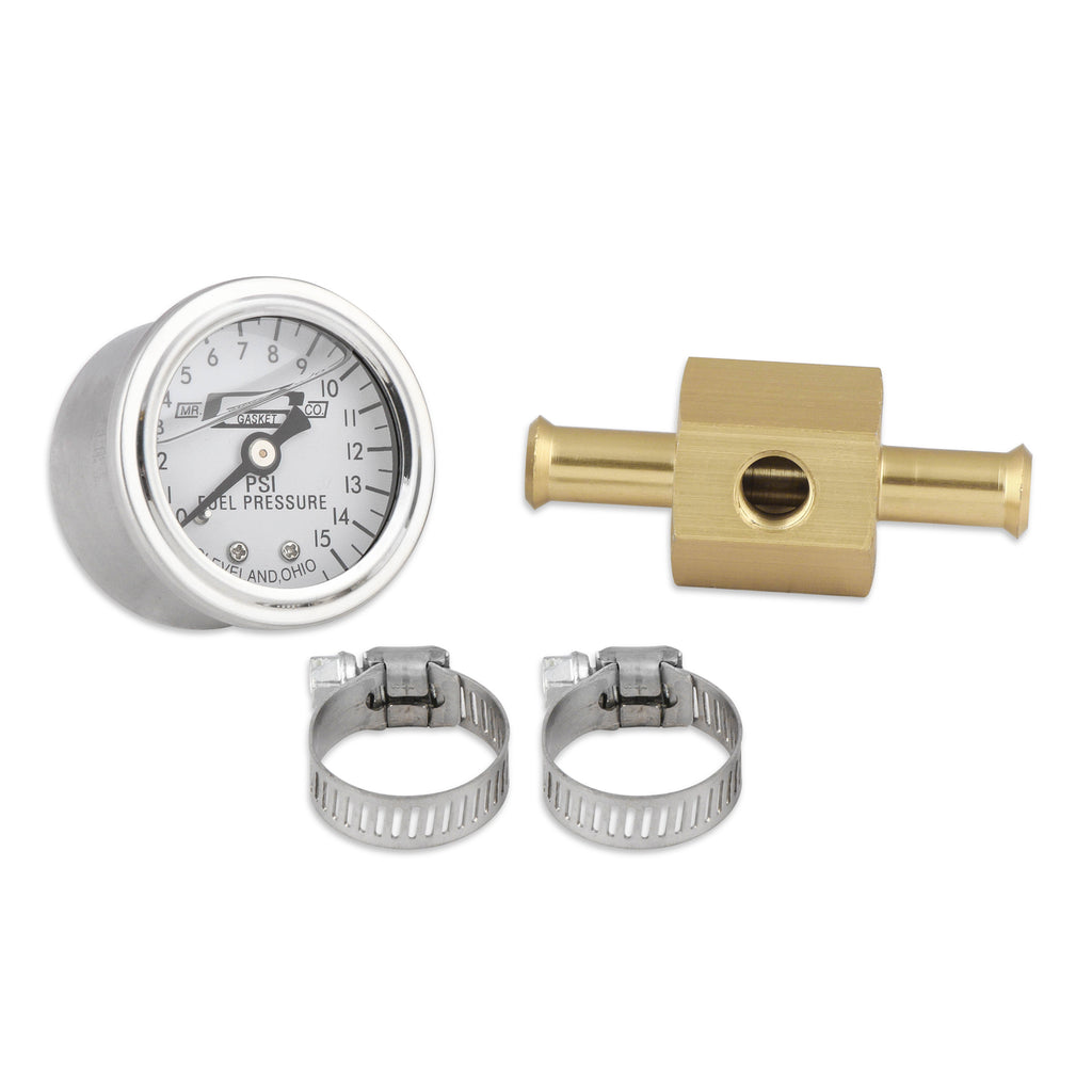 Fuel-Block-With-0-15-Psi-Liquid-Filled-Fuel-Pressure-Gauge