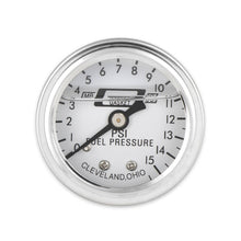 Load image into Gallery viewer, Fuel-Block-With-0-15-Psi-Liquid-Filled-Fuel-Pressure-Gauge