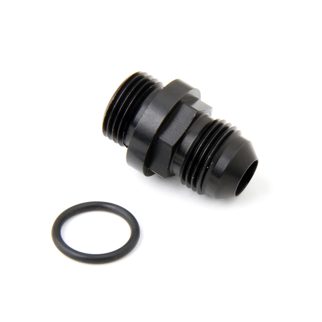 Fuel-Inlet-Fitting-Short-8An-To-8-Orb-Black