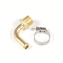 Load image into Gallery viewer, Fuel-Line-Fitting---38-Inch-Npt-To-38-Inch-Hose-Barb---90-Degree---Brass