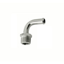 Load image into Gallery viewer, Fuel-Line-Fitting---38-Inch-Npt-To-38-Inch-Hose-Barb---90-Degree---Chrome