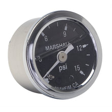 Load image into Gallery viewer, Fuel-Pressure-Gauge;-112-In.-Dia.;-015Psi;-18Npt-Threadchrome-WBlack-Dial195964-Pontiac-Engin