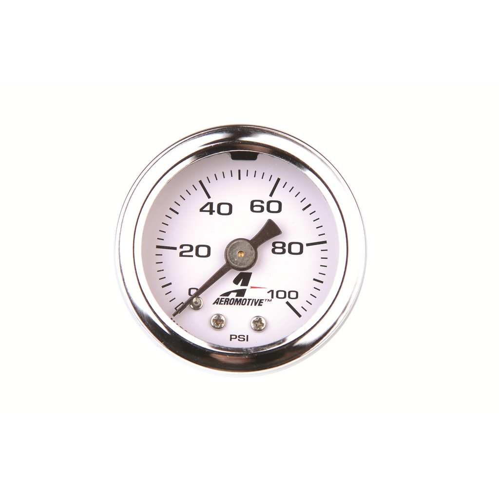Fuel-Pressure-Regulator-Aeromotive-Carbureted-And-Efi-Fuel-Pressure-Gauges;-Stainless-Steel
