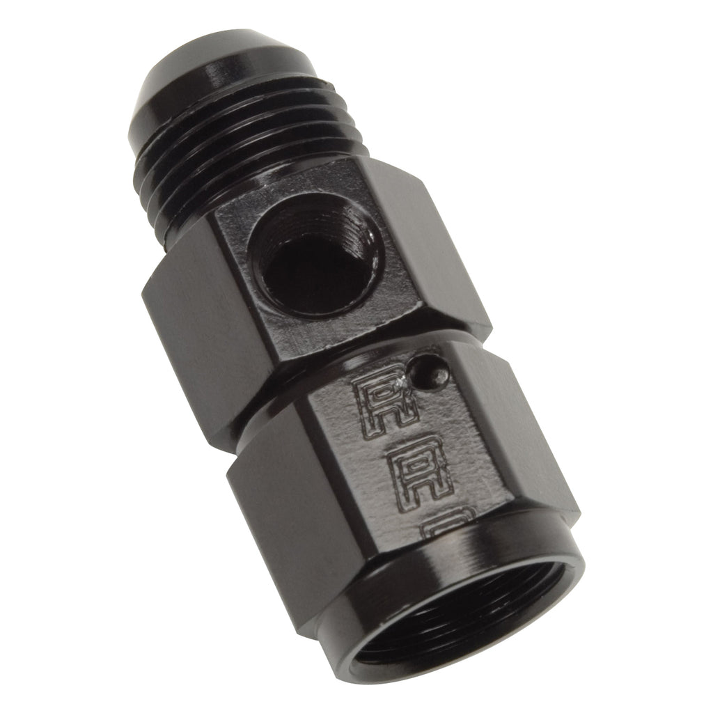 Fuel-Pressure-Take-Off-4-An-Female-To-Male-W-18-Npt-Black-Anodize
