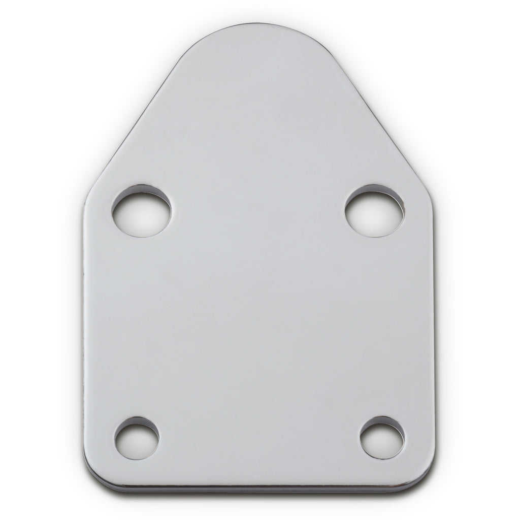 Fuel-Pump-Block-Off-Plate;-Chrome-With-No-Logo;-Fits-Sb-Chevy-V8-Engines