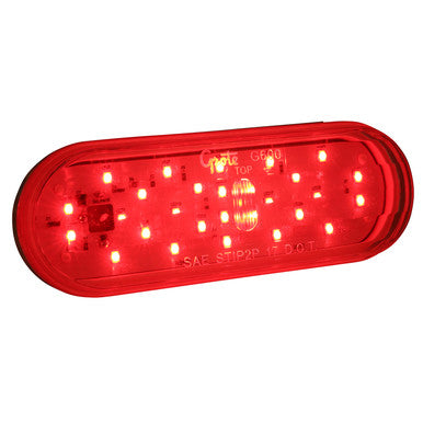 Grote G6012 Hi Count® Oval LED Stop Tail Turn Light, Red w/ Clear Lens