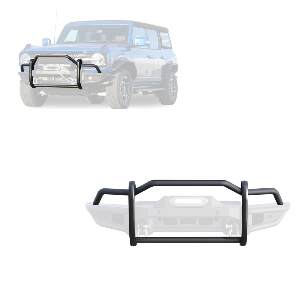 Black Horse Off Road GG-FB22HD Tubular Grille Guard Heavy Duty for Select Ford Bronco