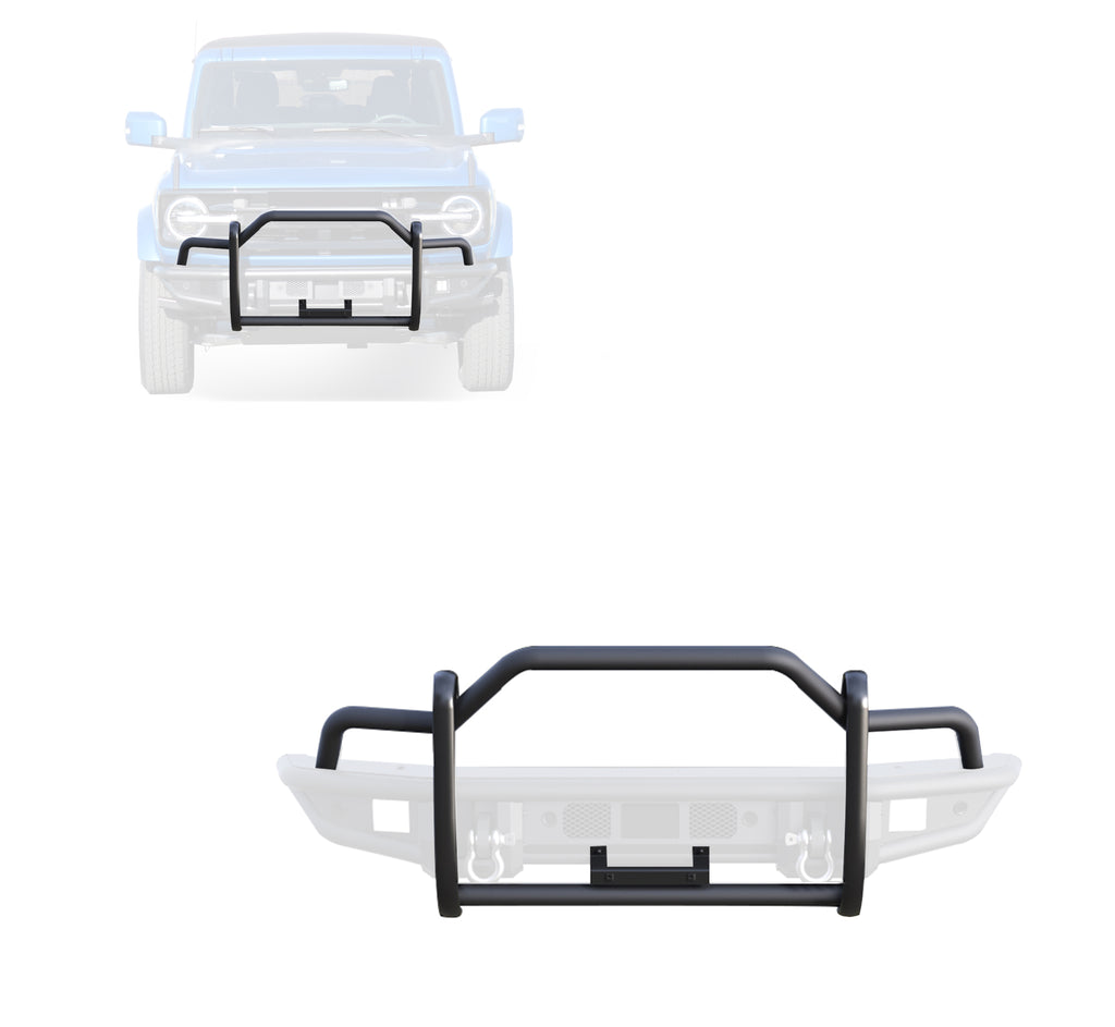 Black Horse Off Road GG-FB22 Tubular Grille Guard Light Duty for Select Ford Bronco