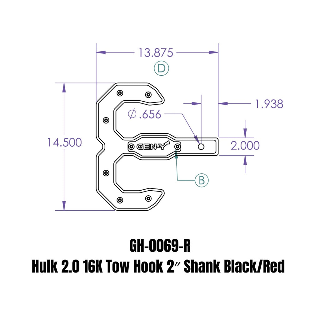 GEN-Y Hitch GH-0069-R THE HULK