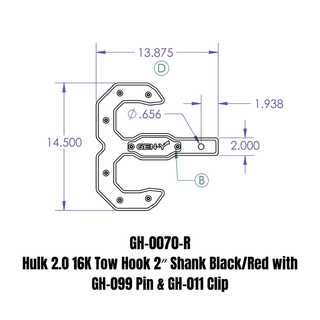 GEN-Y Hitch GH-0070-R THE HULK